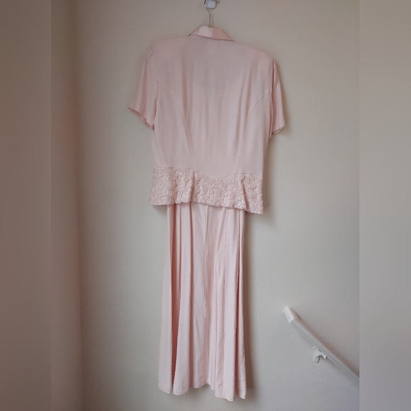 Vintage Wild Rose 2-piece Dress and Jacket Set, Size 10 - Picture 9 of 13